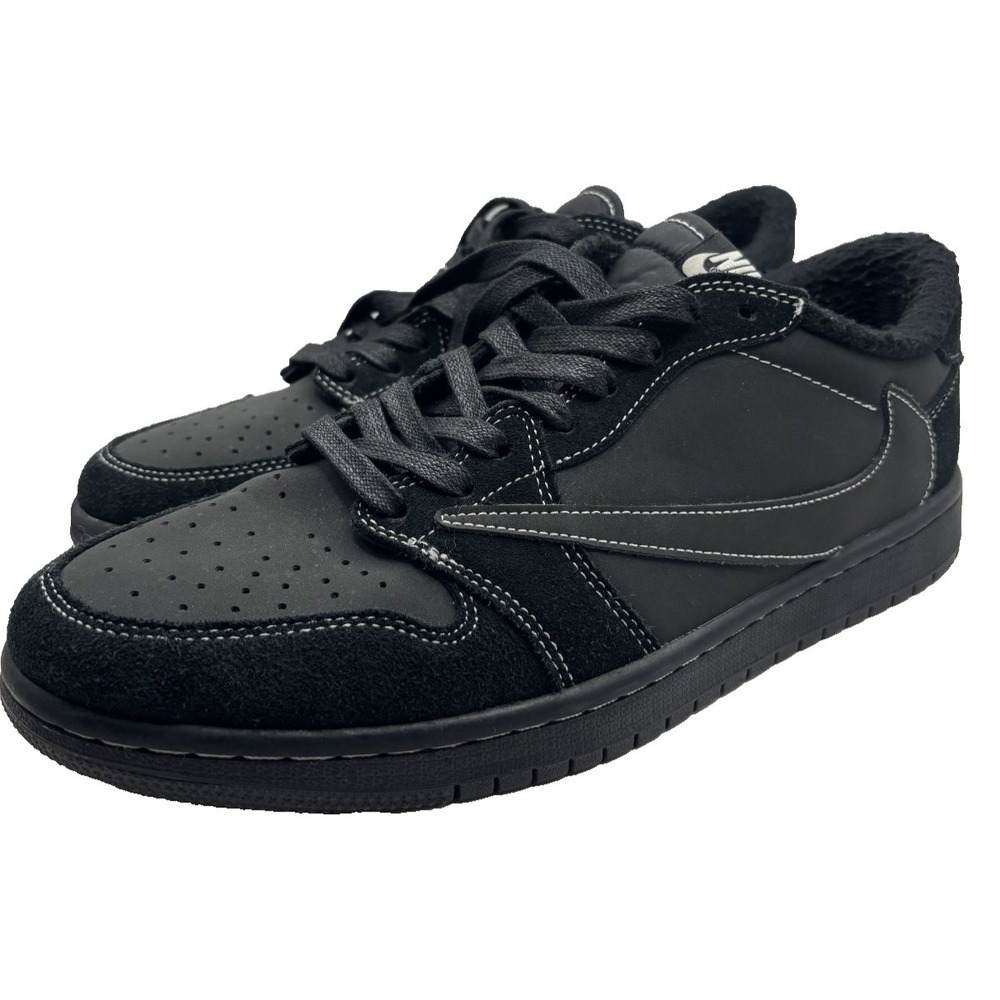 Travis Scott Jordan 1 Low Black Phantom Sneakers Mens Size 11 DM7866-001